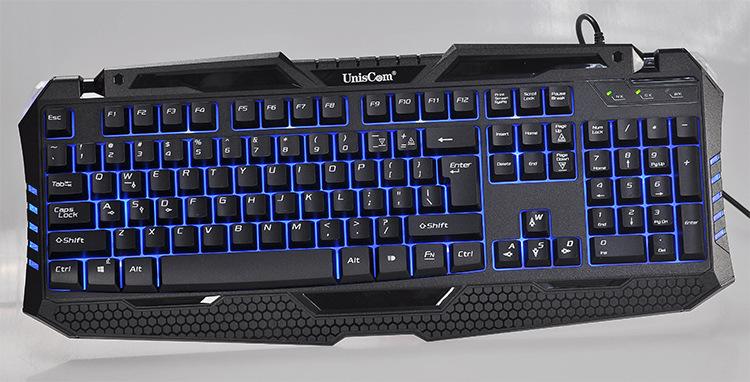 紫光电子m25 电脑耗材批发一件代 三色发光键盘lol专用网吧键盘 产品
